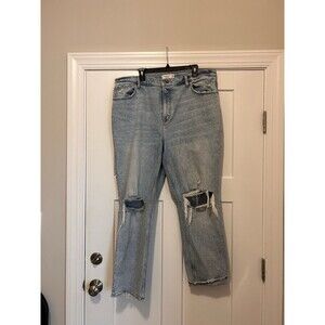 Abercrombie & Fitch The '90s Straight Ultra High Rise Jeans Women's 35 20 R Blue
